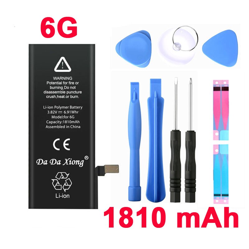 100% original Brand Real Capacity 1810mAh Genuine Li-ion Mobile Phone Accessory Replacement Battery Pack for iPhone 6 6G