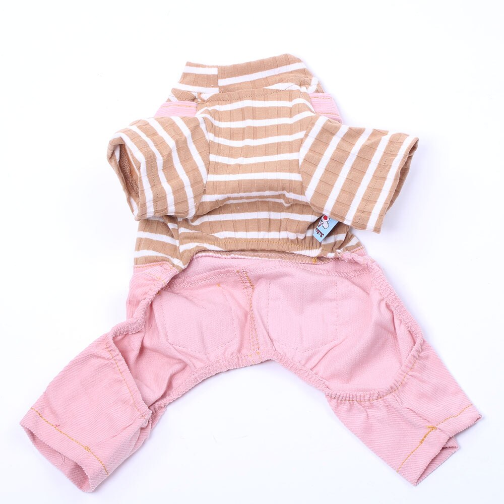 Mono a rayas para perro y mascota, vestido con de mono, cachorro de gato para peleles, pantalones de camisa, ropa Apperal para Primavera/otoño