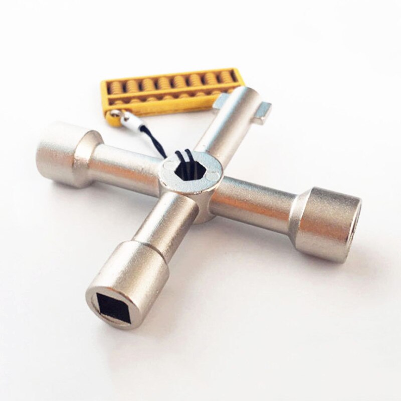 Llave triangular multifunción de 4 formas llave triángulo llaves de fontanero para Gas medidor eléctrico gabinetes purgar radiadores