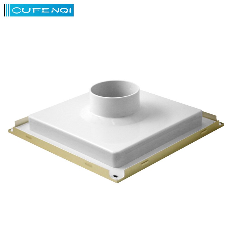 OUFENQI 300mm aluminum alloy panel integrated ceiling ventilation square centrifugal fan diffuser