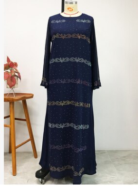 Spring African Women O-neck Long Sleeve Printing Long Dress African Dresses for Women African Clothes