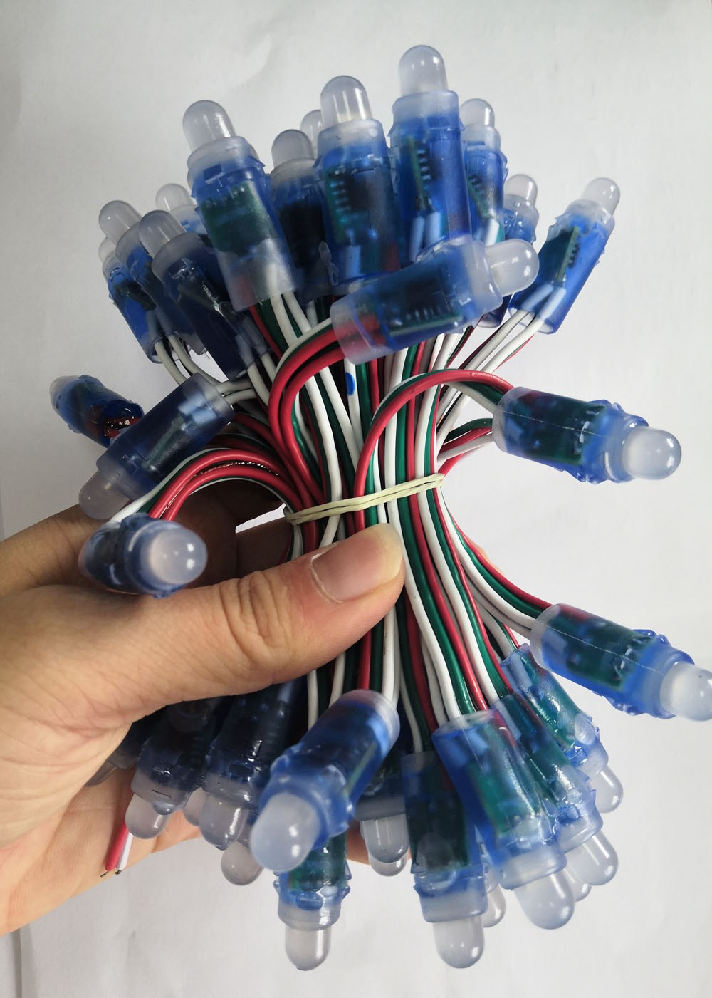 5v 50pcs12mm Full Color LED Pixel WS2811 Light Module IP65 waterproof RGB Color 2811 IC Digital LED Christmas Light