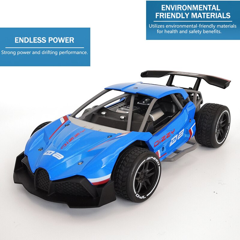 Aolly Rc Auto Metalen Afstandsbediening Drift Racing Voertuig Off Road Auto Hoge Snelheid Auto Speelgoed Voor Kids Max 15 km/h: Blauw