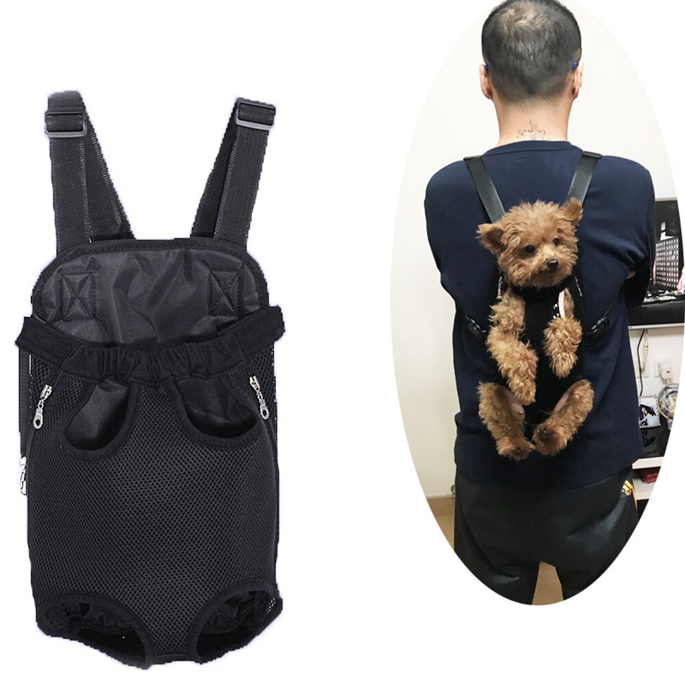 Pet Dog Carrier Front Chest Backpack Five Holes Backpack Dog Outdoor Carrier Tote Bag Sling Holder Mesh Cat Puppy Dog Carriers