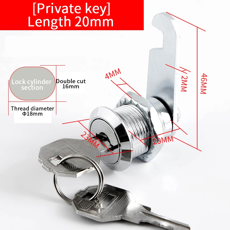 Juego de llaves rotativas de Metal, botón de bloqueo, cilindro de enclavamiento, armario, casillero de seguridad, 16mm, 20mm, 25mm, 30mm, 35mm, 5/100 juegos: L / Castaño