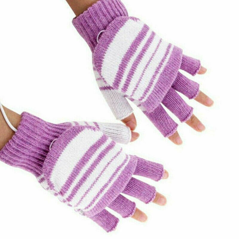 Unisex vinter varmere usb opvarmede handsker termisk hånd varmere elektriske varmehandsker