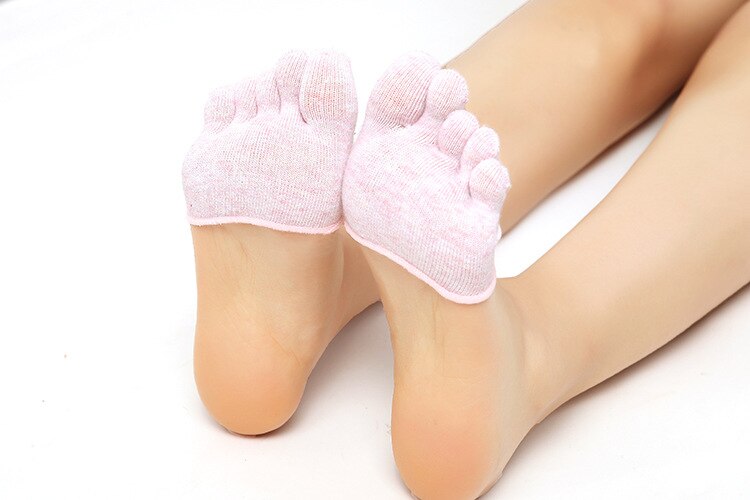 Halb Palme Fünf Finger Socken Damen Baumwolle Unsichtbare Sommer Dünne Halbe Clip Hohe Ferse Atmungs Vorderen Fuß Fünf Finger Socken: 08