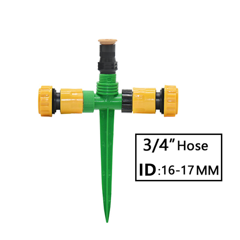 Gartenbewässerungssprinkler mit Kunststoff-Spitze-Unterstützung, 1/2 Zoll Gewinde, 0–360 Grad verstellbare Düse, landwirtschaftliche Gartenbewässerung: Blau