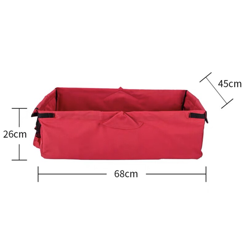 Heavy-Duty Polyester Garden Utility Wagon Cart Liner For Garden Utility Wagon Cart: 68X45X26CM Red