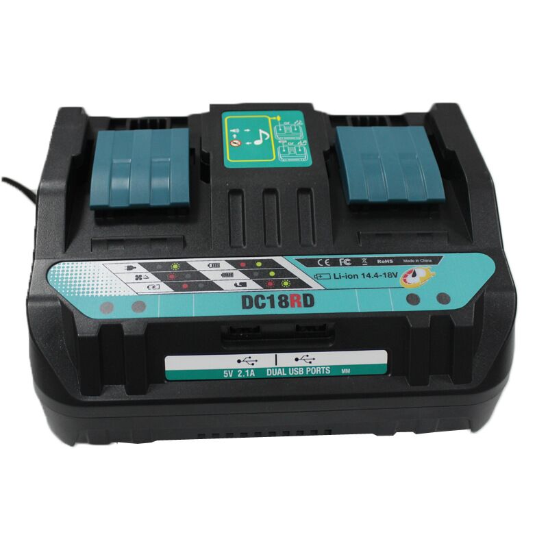 18V DC18RD Dual Poorten Batterij Oplader voor Makita 14.4V-18V Lithium-Ion Batterij BL1415 BL1430 BL1830 BL1840 BL1850 BL1850B