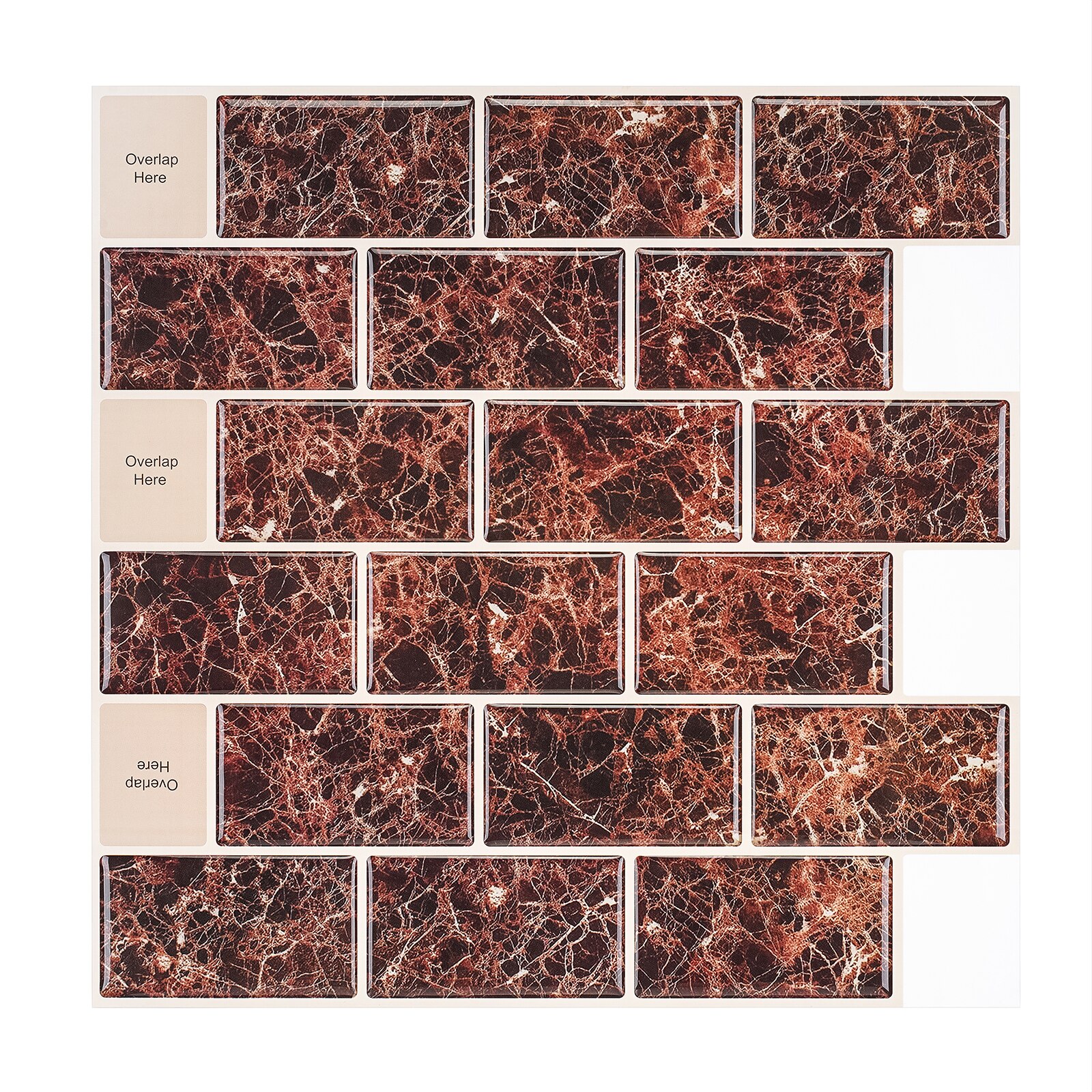 MORCART Tile stickers peel and stick tile Kitchen adhesive tiles Wall stickers 3d Wallpaper for Kitchen Bathroom Room 1PCS: MT1017-F
