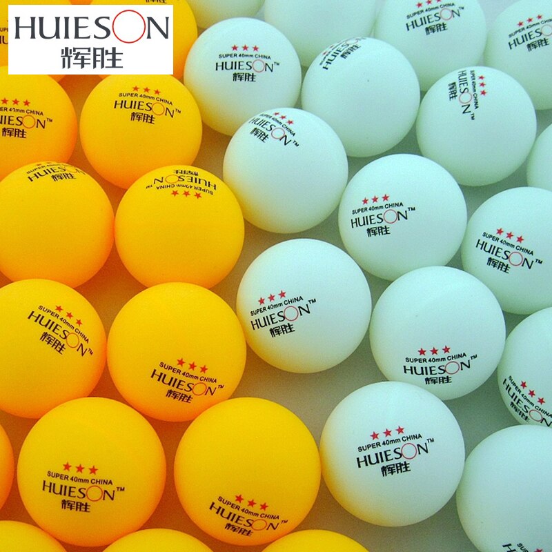 Huieson, 20 50 100 Uds., 3 estrellas, 40mm, 2,9g, blanca y naranja pelota de Ping-Pong, pelota de entrenamiento avanzada para aficionados, pelota de Ping-Pong