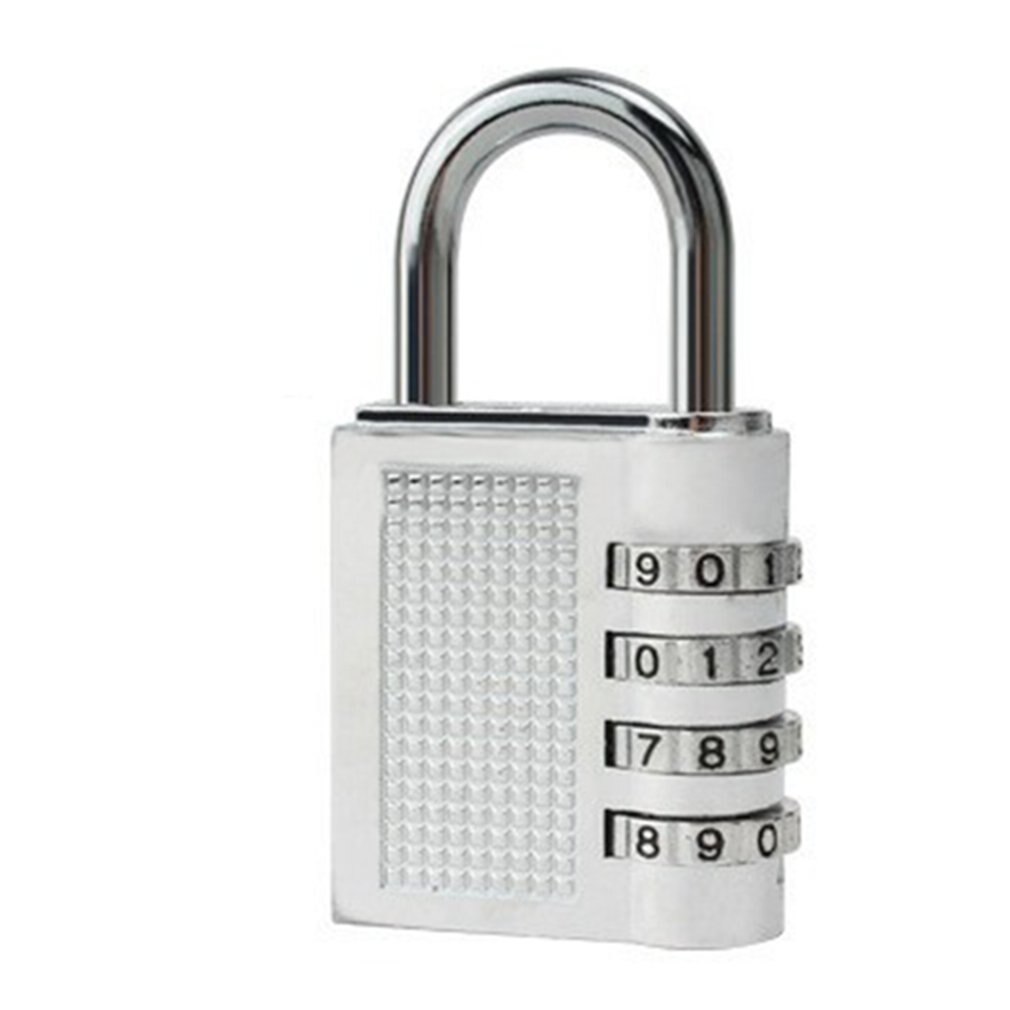 4 bit nøgle låsekasse vægmonteret aluminiumslegering nøglesikker kasse vejrbestandig 4 cifret kombination nøgleopbevaring låsekasse: Sølv
