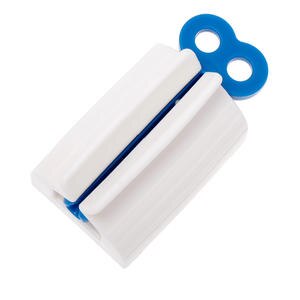 Multifunktionel tandpasta tube squeezer presse manuel presset tandpasta clip-on ansigtsrens squeezer badeværelsesudstyr: Blå