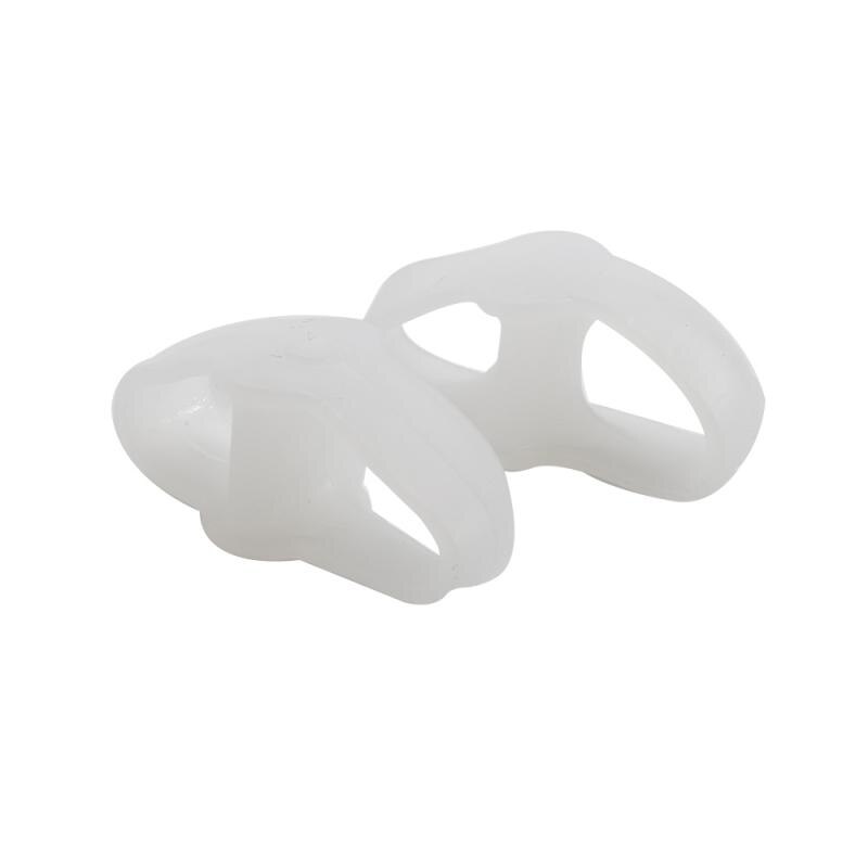 1 par silicona con Gel para pies dedos dos agujeros separador dedo pulgar Valgus juanete Protector ajustador Hallux Valgus protección cuidado de los pies