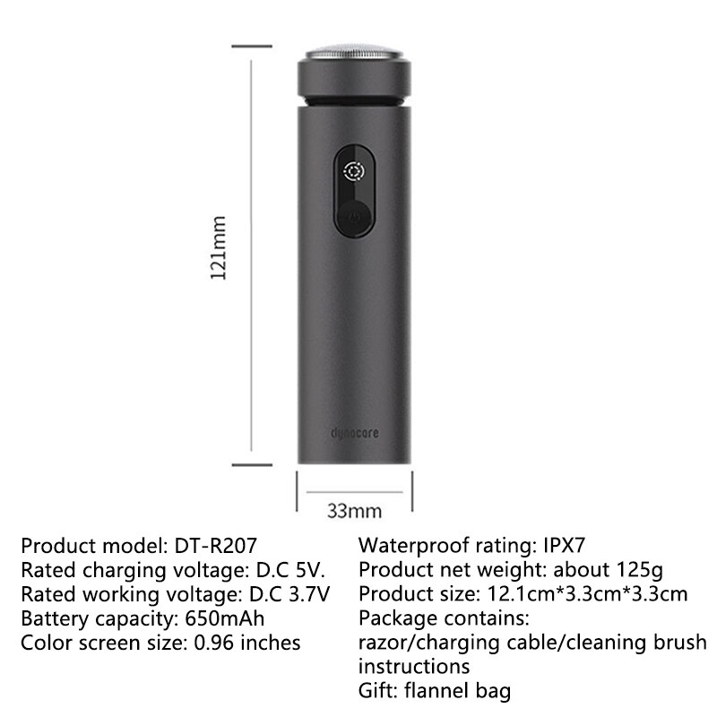 Huawei Hilink-Afeitadora eléctrica para hombre, máquina de afeitar para el cuerpo, portátil, con pantalla LED