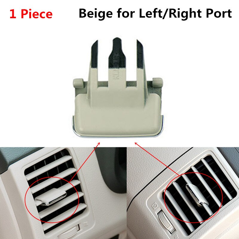 Klimaanlegg ventilasjonspute for toyota corolla 2007 vindgitter justering plektrum knott uttak kort klips reparasjon: Beige sideport