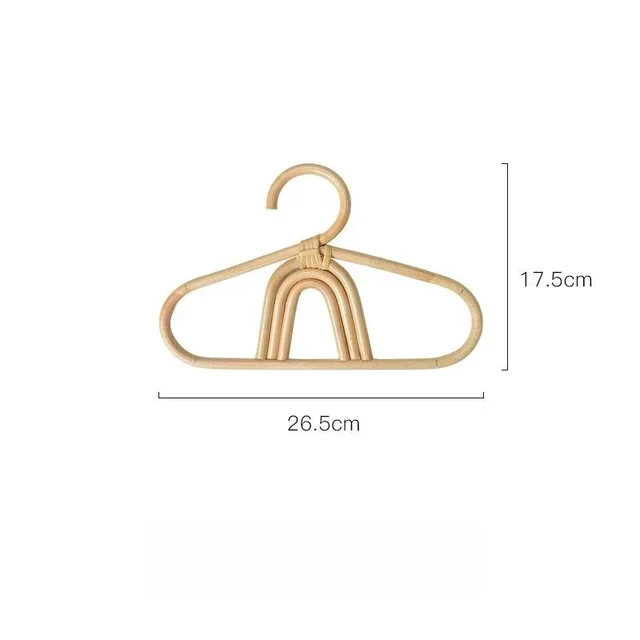 Cintre en rotin pour enfants, décor Boho, manuel, étagère murale pour bébé, vêtements RapDuty, T1: plum