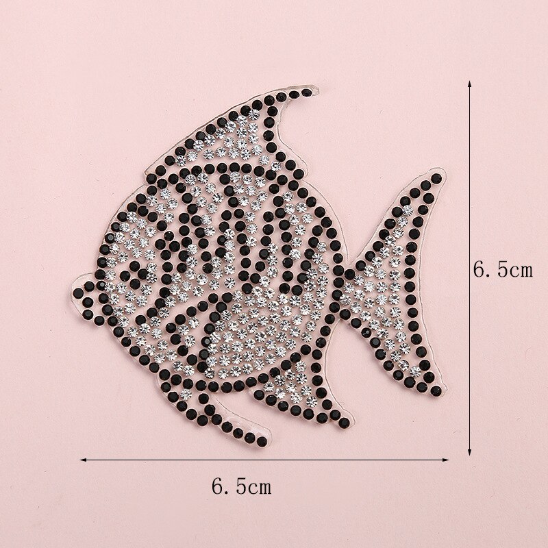 1pcs Animale fiori strass Patch Per accessori di Abbigliamento abbigliamento diamante scintillante Ropa Parches Trasferimento Patch