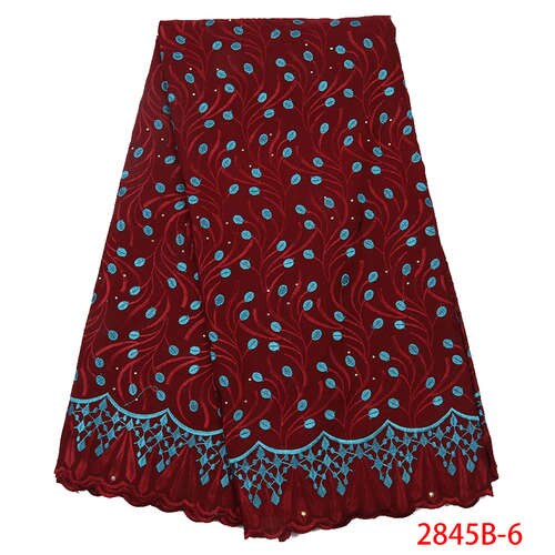 Swiss voile lace fabric Swiss voile lace in Switzerland with Stones for Wedding Dress KS2845B-3: Picture 6