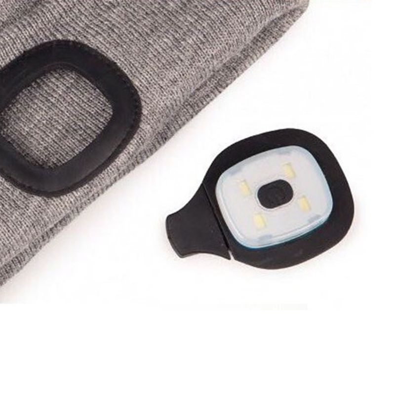 Usb ladattava 4 led ulkona urheilu pipo hattu valo lamppu talvi kulumista unisex neulottu korkki tarvikkeet osat paristokäyttöiset