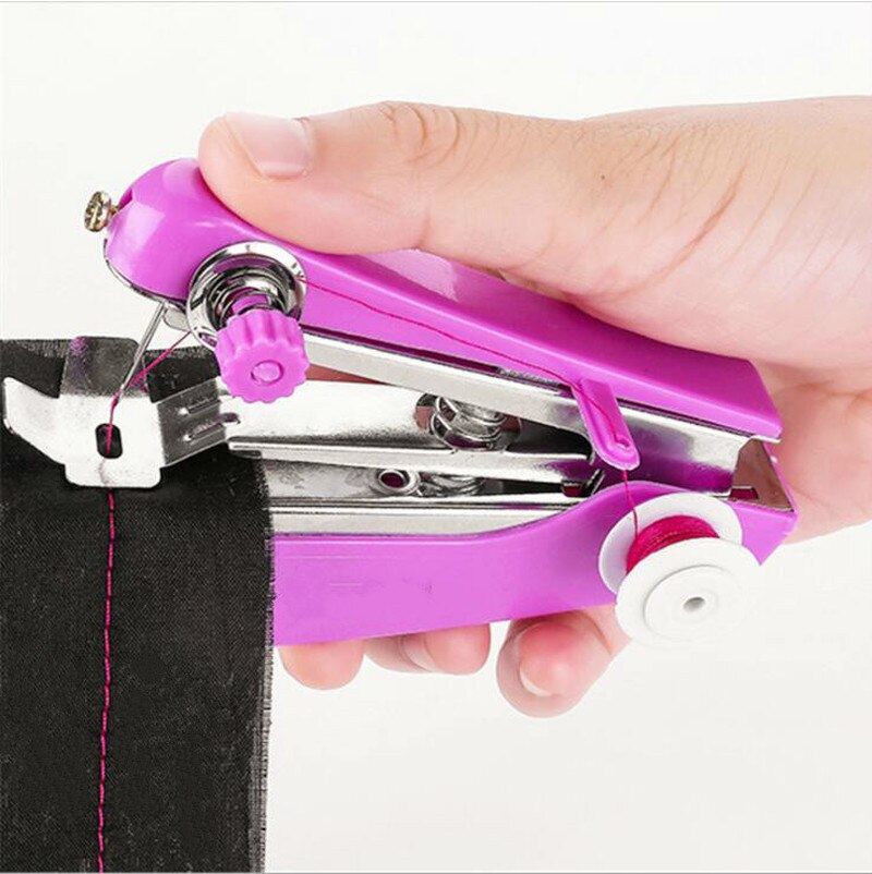Mini Handheld Sewing Machine Manual Simple Operation Small Sewing Machine Home Travel Embroidery Manual Portable Mini Sewing