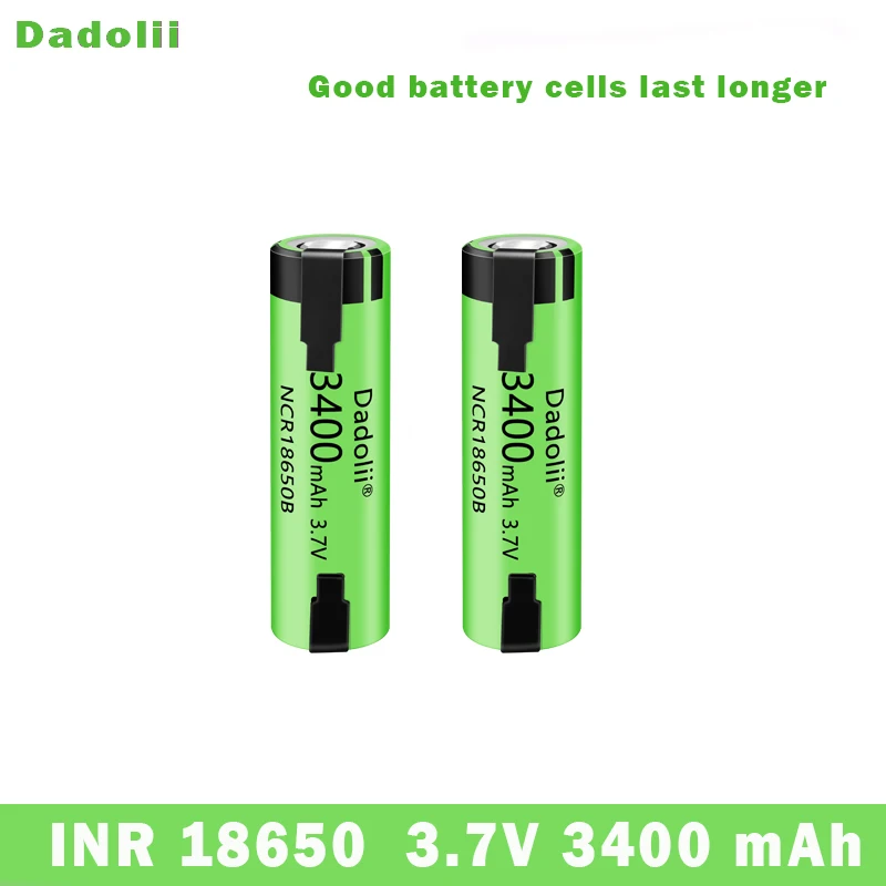 18650 lithium-ion rechargeable battery 3.7 V 3400 mAh DIY nickel battery: GRAY