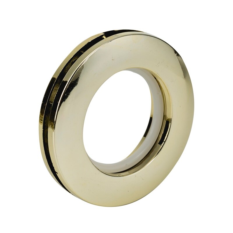 Kit de arandelas de plástico para cortina, anillo romano de bajo ruido de nanoescala de 4,3 cm de diámetro interior, para ventana, varilla, decoración del hogar, 6 piezas: bright  gold-4