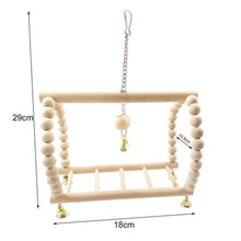 Pet Bird Swing Wooden Bridge Ladder Cage Cockatiel Budgie Parrot Cockatoo Toys