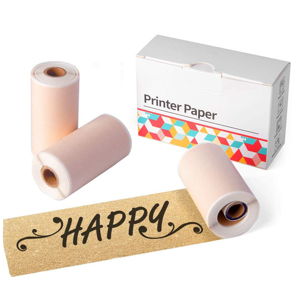 Thermal Paper Phomemo Printable Sticker Self Adhesive Photo Paper Roll for Phomemo M02/M02S/M02Pro Mini Portable Printer Labels