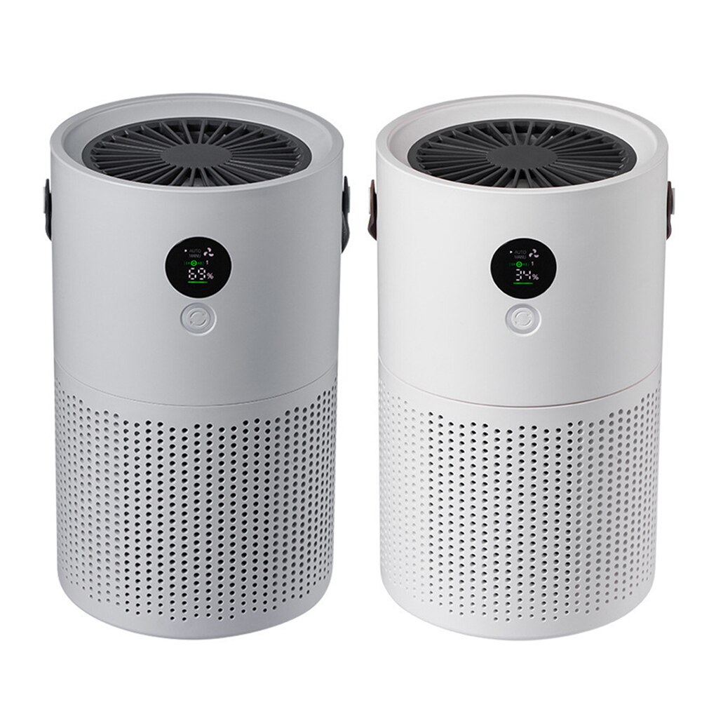 Battery Powered Mini Air Purifier for Home Office Car Portable Air Cleaner Fresher Negative Ion Generator withDisplay Screen