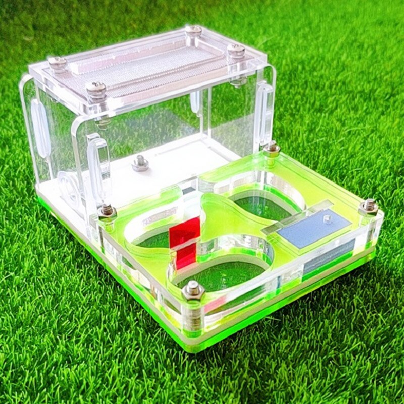 Mini Ant Farm Acrylic Ant Nest Small Pet Feeding Box Insect Supplies 9x7x4.5cm: FA-011