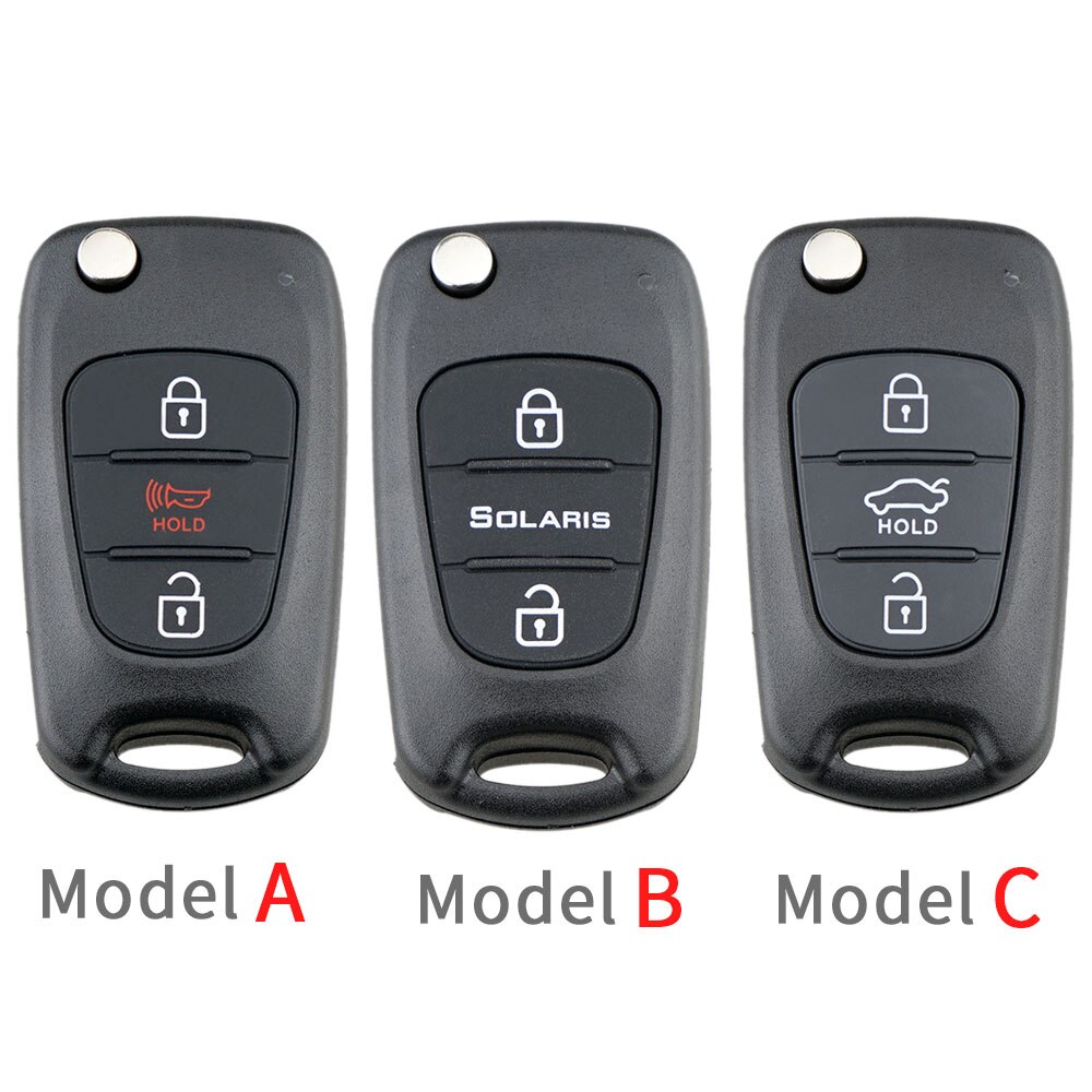 3 Knoppen Auto Afstandsbediening Sleutel Shell Met Ongesneden Blad Auto Key Shell Vervanging Voor Kia Soul Hyundai i30 IX35 Kia K2 K5
