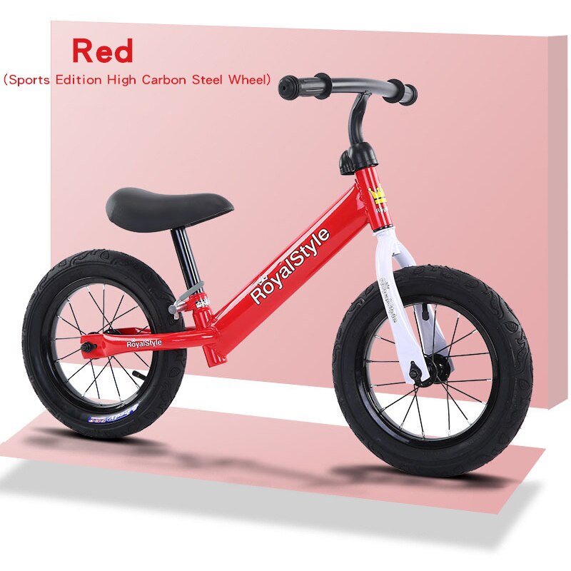 Kids Balance Bike Wheel Children Bicycle Slide Car No Pedal Aluminium Alloy Bike Baby Scooter Kids Outdoor Sport Toy Z28: carbon red