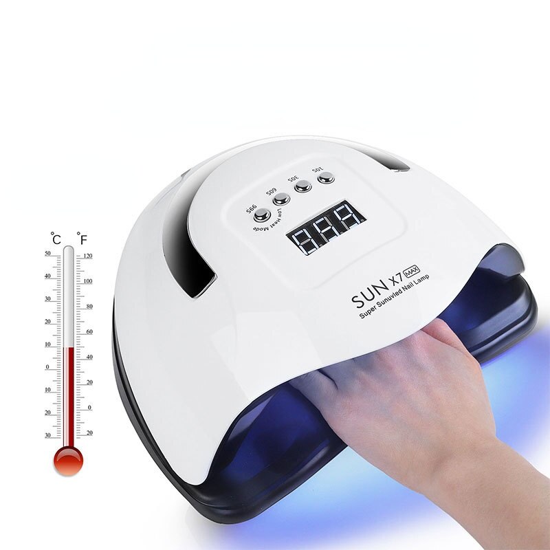 Lampe LED UV pour sèche-ongles avec détecteur de mouvement, affichage LCD, interrupteur tactile, lampe de séchage de vernis Gel pour manucure
