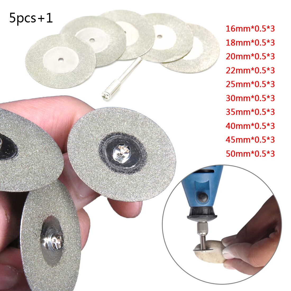 Dremel værktøj 5 stk mini skæreskive til roterende tilbehør diamantslibeskive roterende værktøj rundsavklinge slibeskive