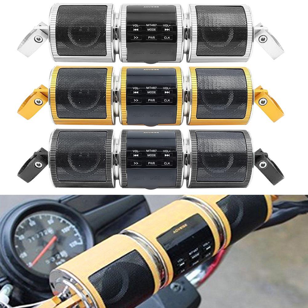 Reproductor de Audio estéreo para motocicleta, Radio FM, MP3, Bluetooth, a prueba de agua