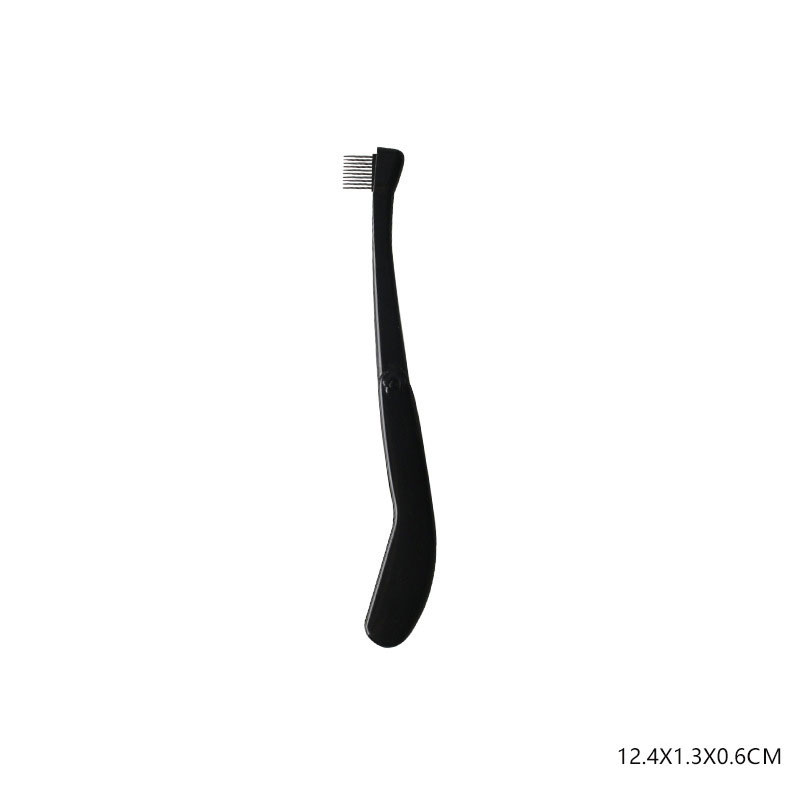 1 Stuks Zwart Opvouwbare Wimper Borstel Kam Schoonheid Make-Up Lash Separator Roestvrij Staal Wimper Krultang Mascara Curl Cosmetisch Hulpmiddel: Beige