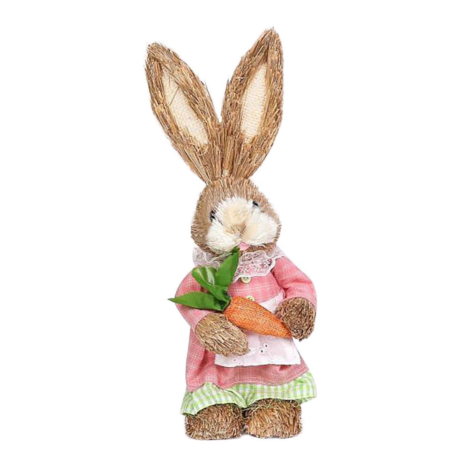 Pasen Simulatie Bunny Huis Tuin Bunny Decoratie Creatieve Stro Bunny Ornament Gesimuleerde Konijn Decor Tuin Decoratie # T2G: B