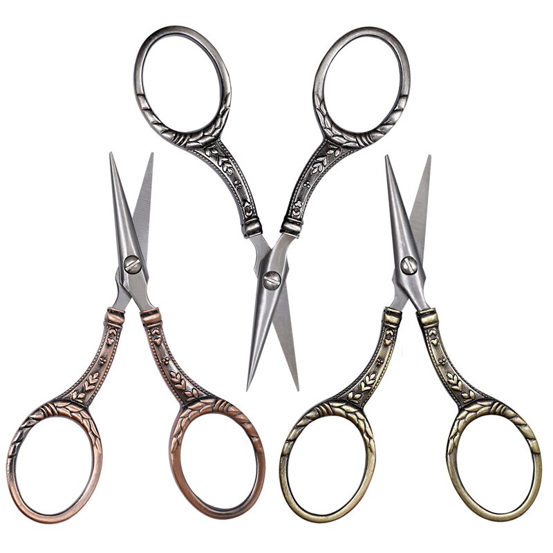 Tijeras profesionales de costura de acero inoxidable para el hogar, tijeras de bordado Vintage, tijeras para Sastre, tijeras de oficina