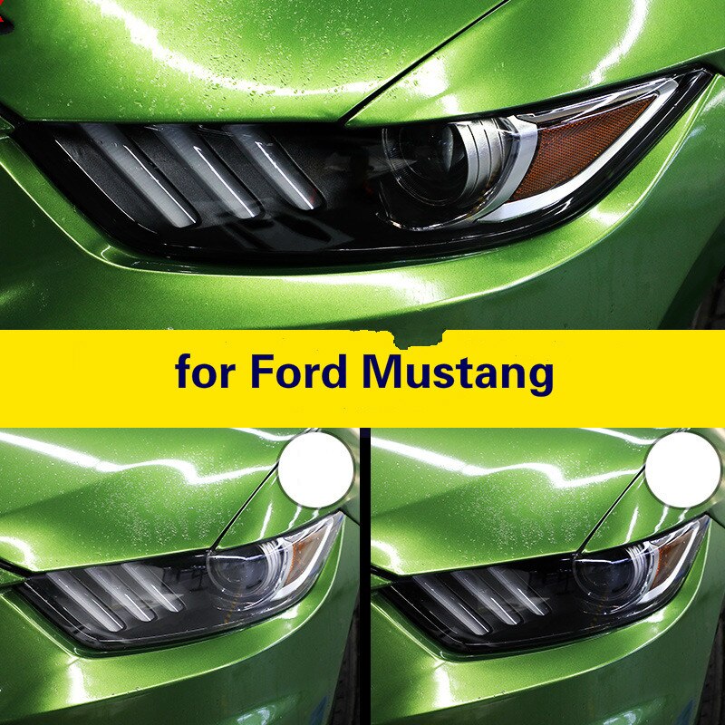 Voor Ford Mustang Auto Accessoires Tpu Koplamp Film Kleur Veranderen Anti-Kras Bescherming Koplamp Film Lamp Hoods Auto Sticker
