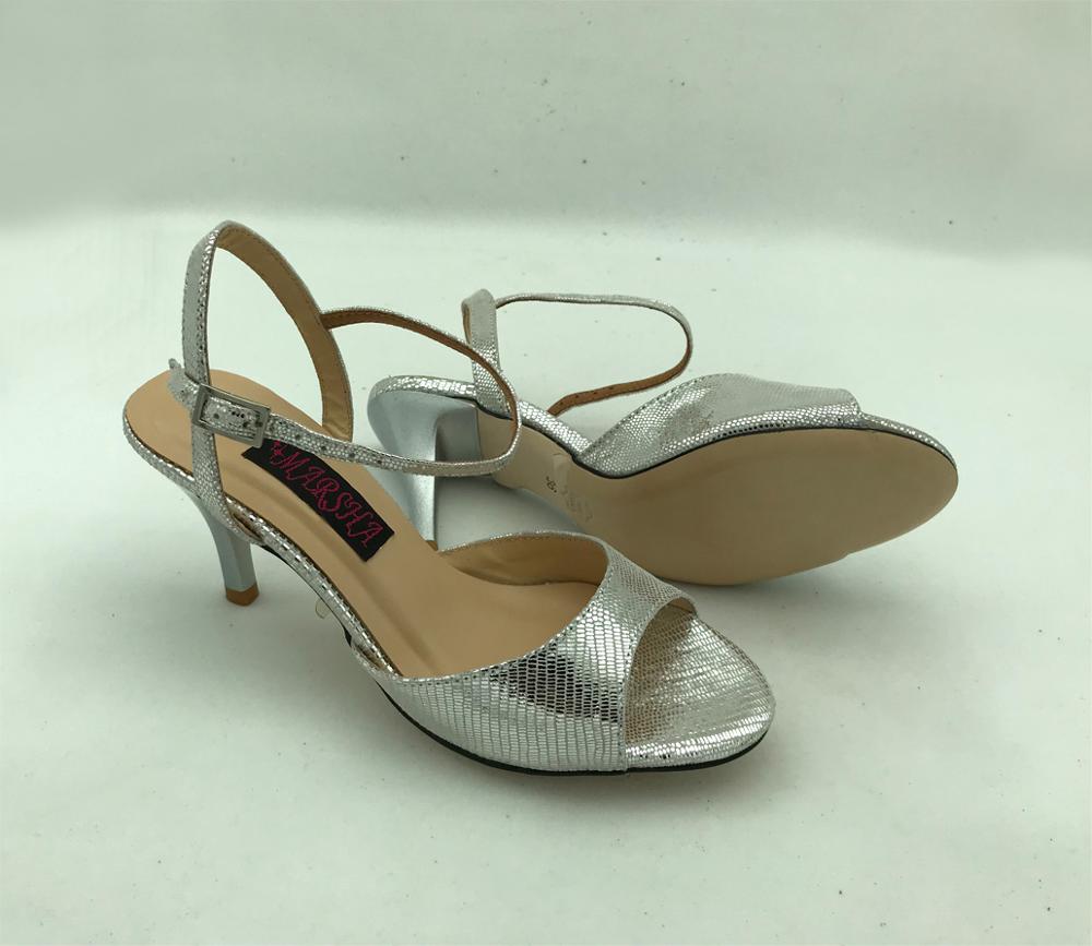 Chaussures de danse Tango argentine confortables et à la chaussures de mariage et de fête pour les femmes avec semelle extérieure en cuir dur T6290B-SL