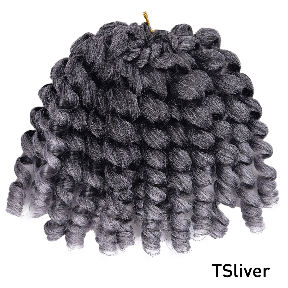 Extensión de cabello sintético degradado para mujeres negras, rizo de varita Jumpy, trenzas de ganchillo, cabello rizado de rebote jamaiquino: Color natural / 10 pulgadas