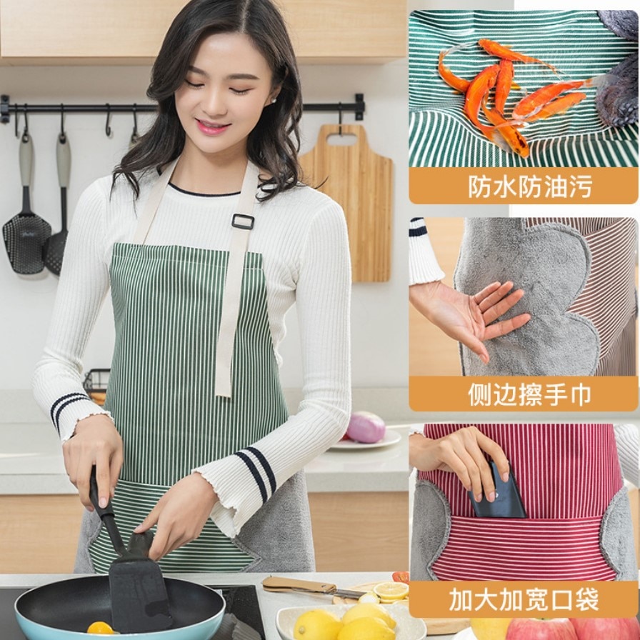 Aprons for Woman Girl Korean Style Thicken Cooking Apron Sexy Apron Kitchen Apron for Kitchen Heavy Duty Canvas