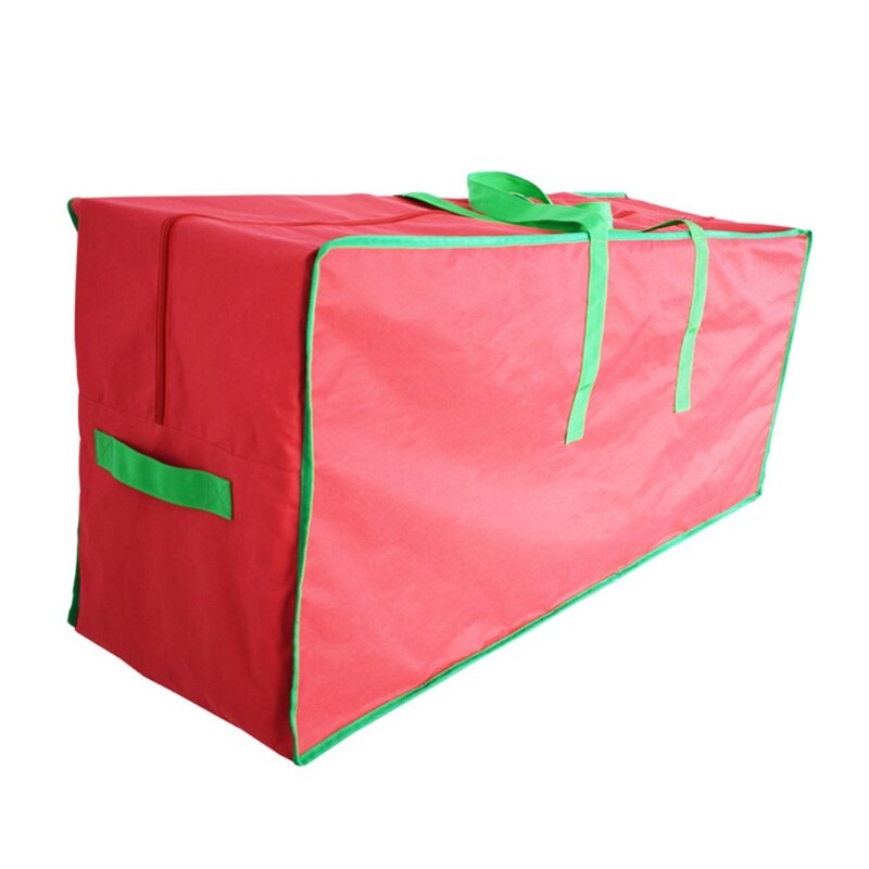 Red Oxford Artificial Christmas Tree Storage Bag with 2 Reinforced Handles and Sleek Zipper Tree Storage Case