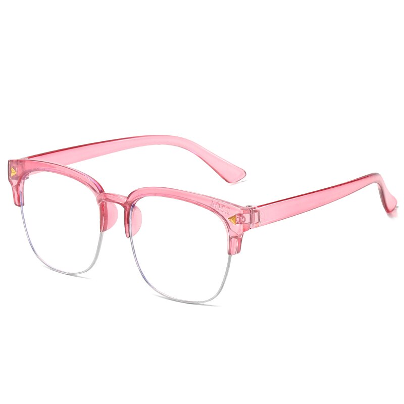 Boy Girl Game Reading Computer Protective Goggle Half-frame Children Glasses Plain Kids Round Anti Blue Light Eyewear: 4-DJ2304-C5