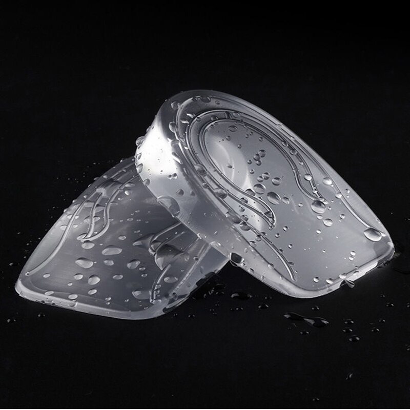 Silicone Gel Height Increase Insole Heel Lifting Inserts Shoe Foot Care Protector Elastic Cushion Arch Support Insert for Unisex