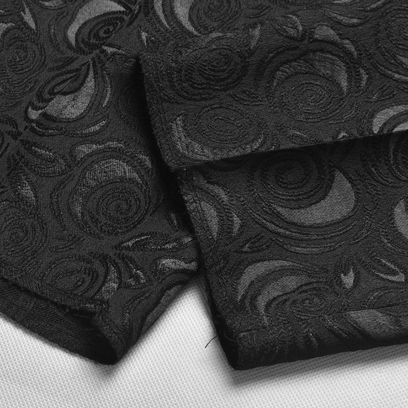 Mens Black Brocade Jacquard Suits Pants Wedding Groom Stage Singers Luxury Trousers Men Office Formal Pants