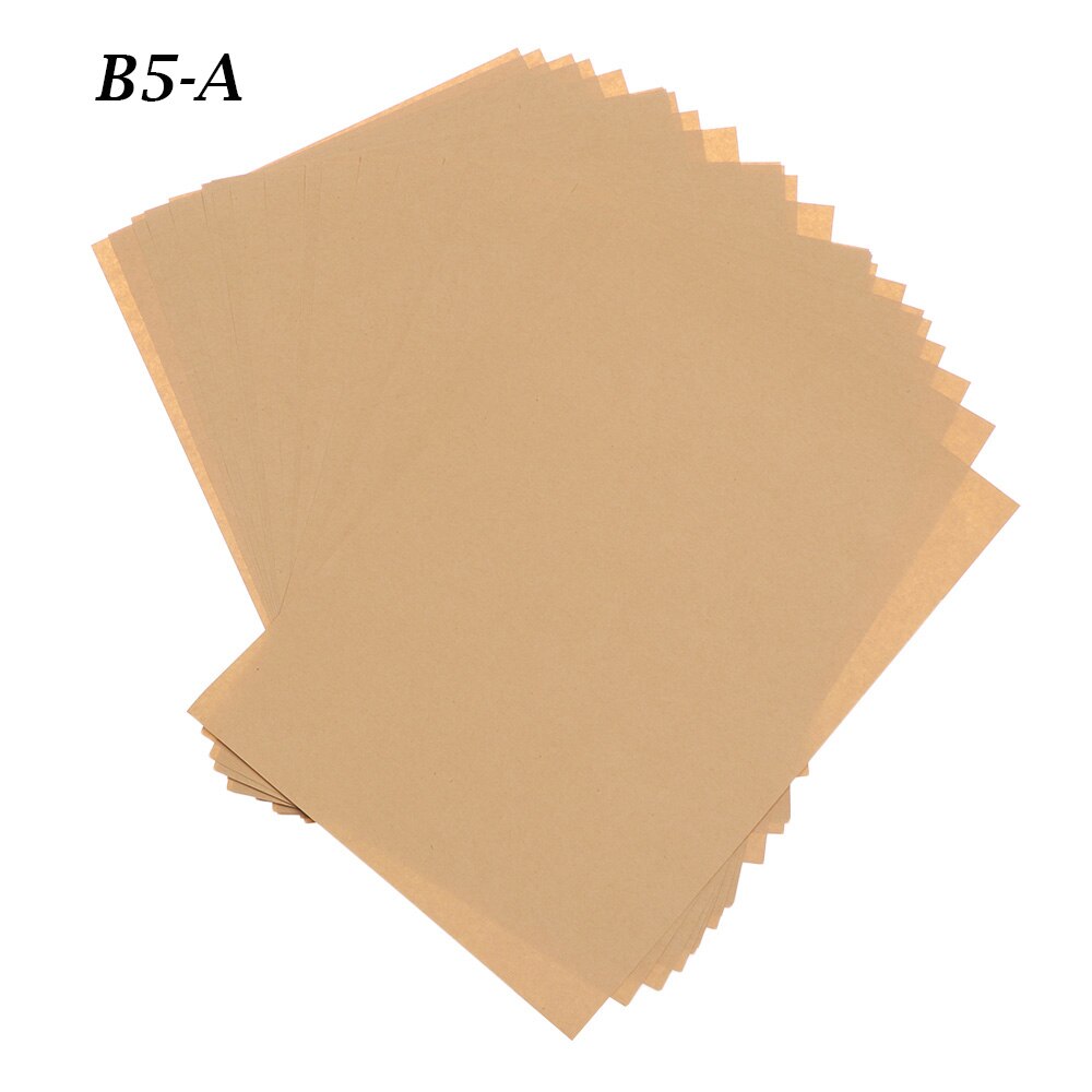 25 Sheets Retro Kraft Paper Empty Letter Paper Printing Writing Thick Memo Craft Paper Postcards DIY Graffiti Hand Making Paper: B5-A