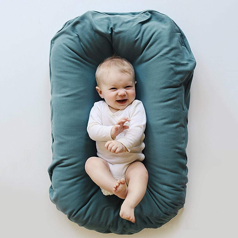 75 x 45cm bomulds babynest sengesæt bærbar tremmeseng baby liggestol vugge spædbarns vuggestue seng cuna nido bebe ninho bebe portatil